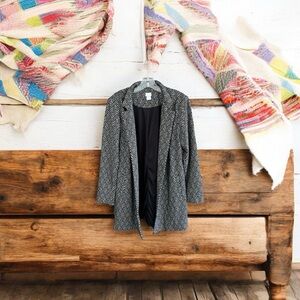 Chico's Black and White Textured Blazer